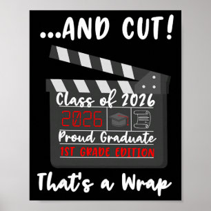 1st Grade 2026 Last Day End Of School Graduation F Poster
