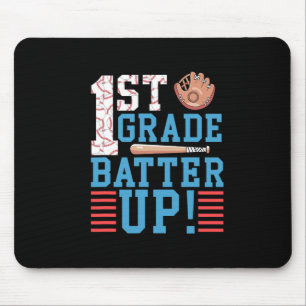 1st Grade Back To School 1st Grade Batter Up Baseb Mouse Mat