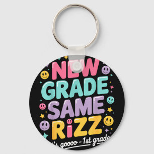 1st grade back to school new grade same rizz key ring