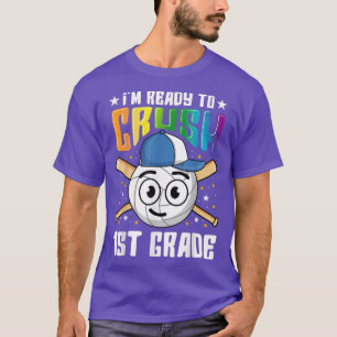 1st Grade Back To School Shirt Baseball First Day