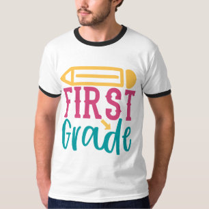 1st grade best styel white Men's Basic Ringer T-Shirt