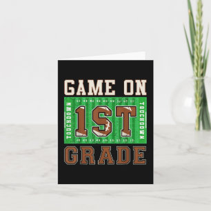 1st Grade Boys Football Back To School Game On Fir Card