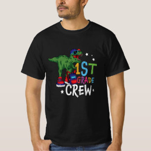 1st Grade Crew Dinosaur Back to School Kids Gift T-Shirt