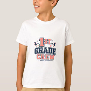 1st Grade Crew Retro Student T-Shirt
