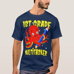 1st Grade Cute Octopus First Grader School Kids T-Shirt
