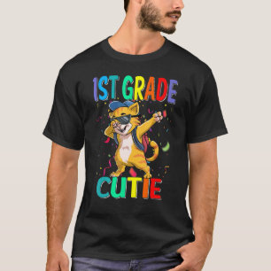 1st Grade Cutie Cat Back To School T-Shirt