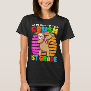 1st Grade Dabbing Sloth Back To School Backpack Gi T-Shirt