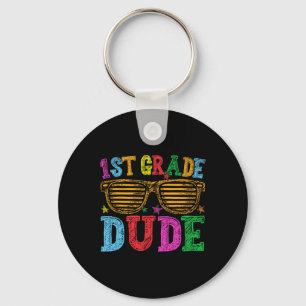1st Grade Dude Back To School First Day Of School Key Ring