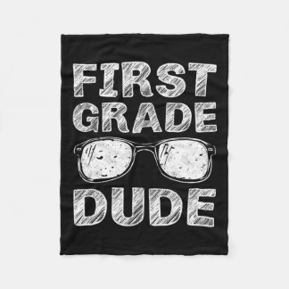 1st Grade Dude First Day Of School Gift Back To Sc Fleece Blanket