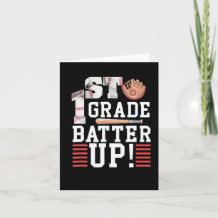 1st Grade First Day Of School 1st Grade Batter Up Card
