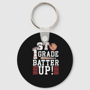 1st Grade First Day Of School 1st Grade Batter Up Key Ring