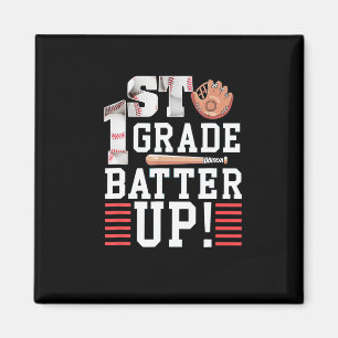 1st Grade First Day Of School 1st Grade Batter Up  Magnet