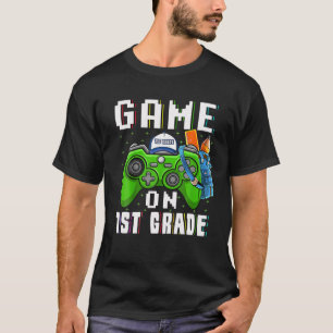 1St Grade Funny Game On 1St Grade Game Boys Back T T-Shirt