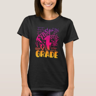1st Grade Girl First Day Of School Teacher Back To T-Shirt