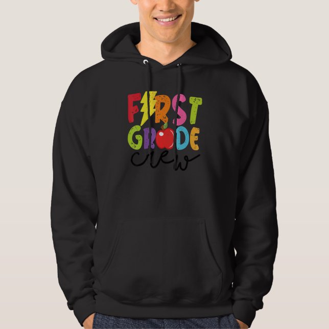 1st Grade  Girls Kids Back To School  1 Hoodie (Front)