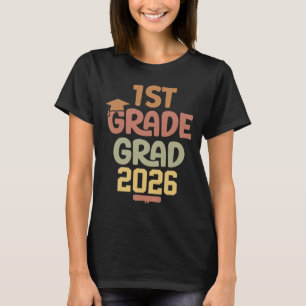 1st Grade Grad Cl Of 2026 Graduation Bold Cosy Col T-Shirt