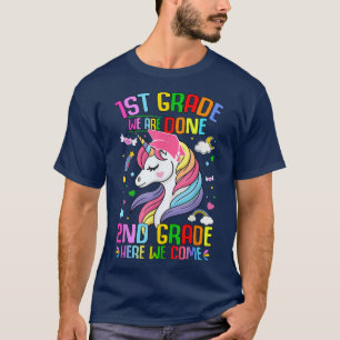 1st Grade Graduation 2nd Grade Unicorn Last Day Of T-Shirt