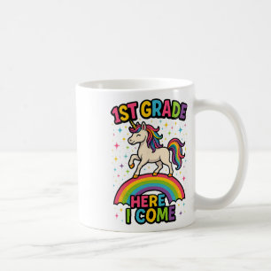 1st Grade Here I Come Unicorn Back To School Funny Coffee Mug