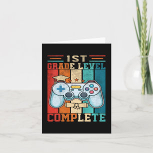 1st Grade Level Complete Gaming Last Day Of School Card
