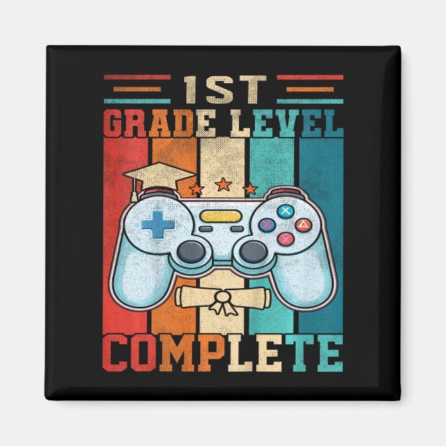 1st Grade Level Complete Gaming Last Day Of School Magnet (Front)