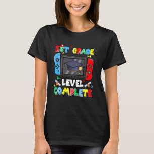 1st Grade Level Complete Video Gamer Graduation Ki T-Shirt