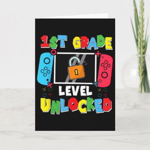 1st Grade Level Unlocked Ck To School First Day Ga Card