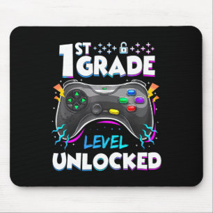 1st Grade Level Unlocked Ck To School First Day Ga Mouse Mat