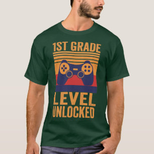 1st Grade Level Unlocked Gamer Back To School T-Shirt