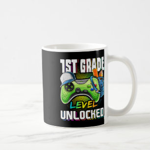 1st Grade Level Unlocked Video Game Back To School Coffee Mug
