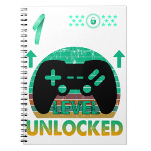 1st Grade Level Unlocked Video Game Back to School Notebook