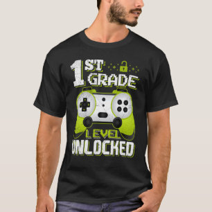 1st Grade Level Unlocked Video Game Back To School T-Shirt