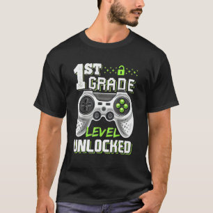 1st Grade Level Unlocked Video Game Back To School T-Shirt