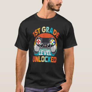 1st Grade Level Unlocked Video Game Back To School T-Shirt