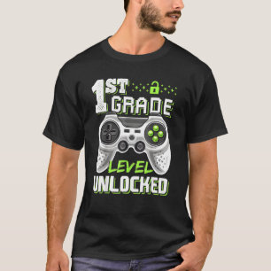 1st Grade Level Unlocked Video Game Back To School T-Shirt