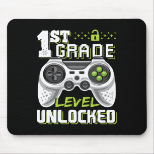 1st Grade Level Unlocked Video Game Byck To School Mouse Mat