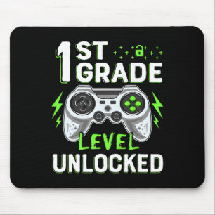 1st Grade Level Unlocked Video Game Byck To School Mouse Mat