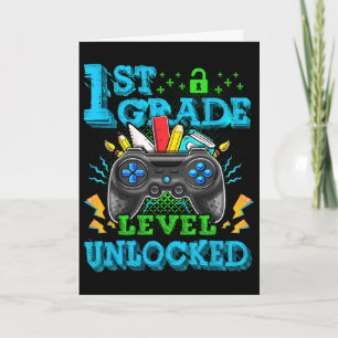 1st Grade Level Unlocked Video Game Ck To School B Card