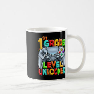1st Grade Level Unlocked Video Gamer Back To Schoo Coffee Mug