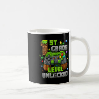 1st Grade Level Unlocked Video Gamer Pixel Ck To S Coffee Mug