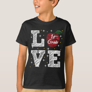 1st grade love apple T-Shirt