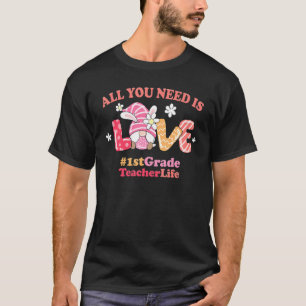 1st Grade Love Easter Teacher Life 2022 Spring Gno T-Shirt