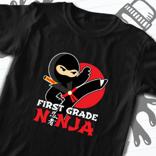 1st Grade Ninja Kick First Day Back To School T-Shirt