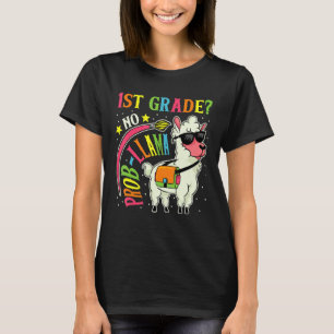 1st Grade No Prob Llama Back To School First Day T-Shirt