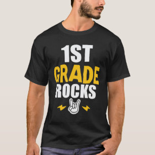 1st Grade Rocks Back To School First Grade Teacher T-Shirt
