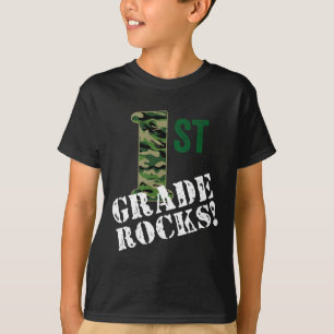 1st Grade Rocks Camo First Grader Back To School C T-Shirt