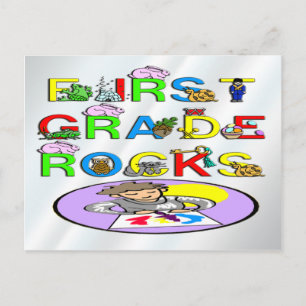 1st Grade Rocks Postcard