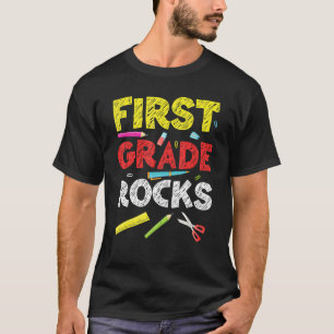 1st Grade Rocks Student Teacher Team Rockstar Firs T-Shirt