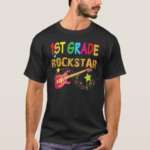 1st Grade Rockstar First Electric Guitar Back To S T-Shirt