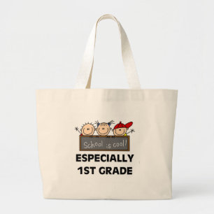 1st Grade School is Cool Large Tote Bag