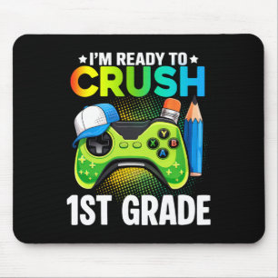 1st Grade Shirts For Boys Video Game Gaming Back T Mouse Mat